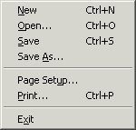 The File Menu